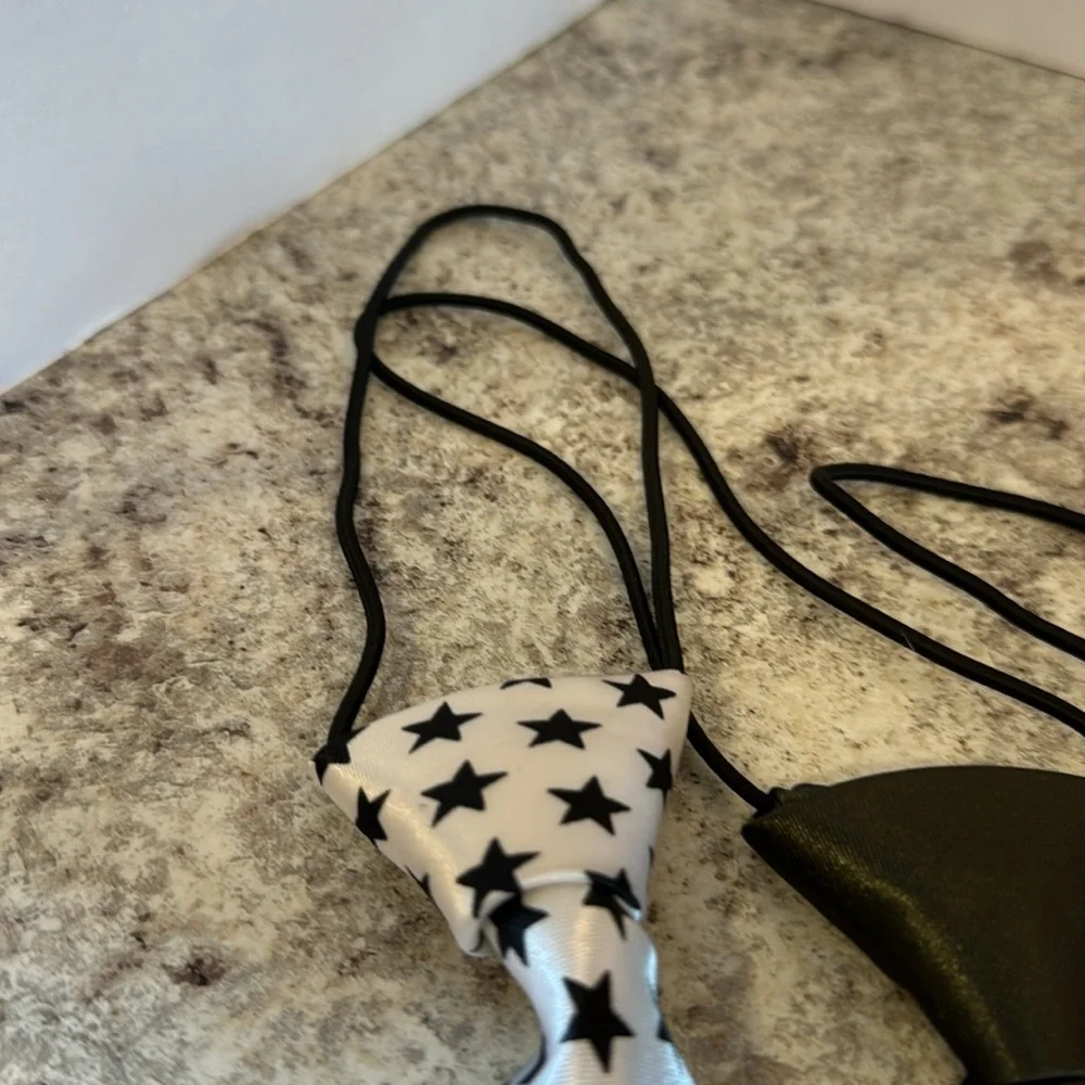 NWOT 10 inch unisex ties set of 4. Attached elastic cord goes under the collar